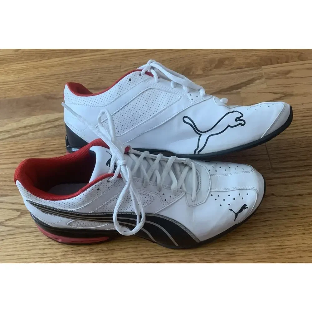 PUMA Mens TAZON 10 FM Size 13 Cross Trainer Shoes  Sneakers White Black Silver
